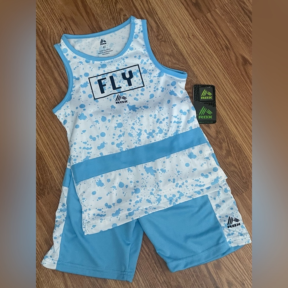 NWT boys toddler 4T RBX Active Rugged Bear X-treme athletic tank top shorts set